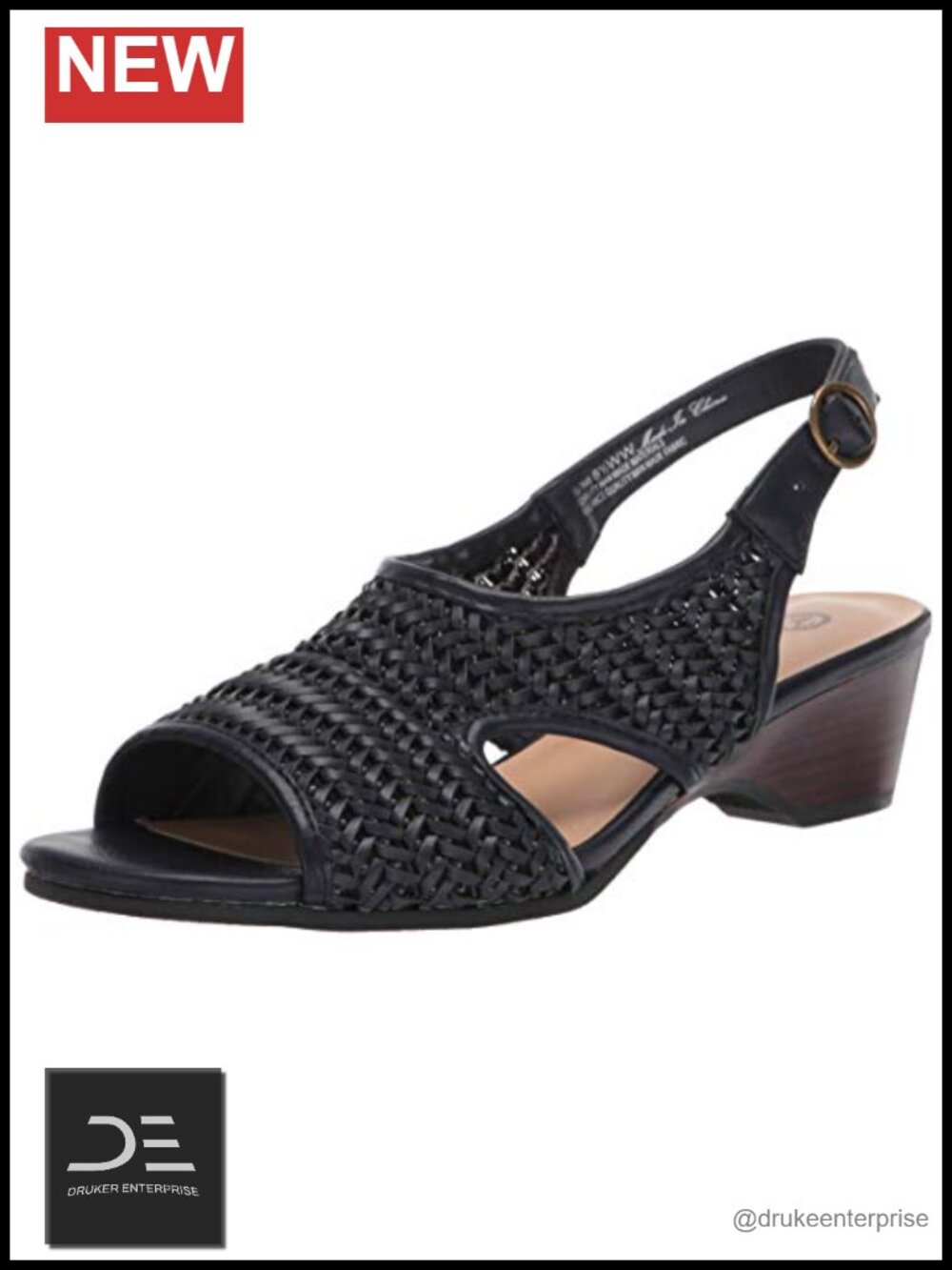 Women's Wedge Heel Sandals Slingback Woven Faux Leather Fashion Casual